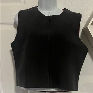 Dockers  Recode Black Sleeveless Zip-Up Top vest sz S